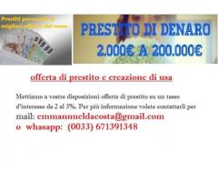 offerta di prestito speciale e rapido a tutti 